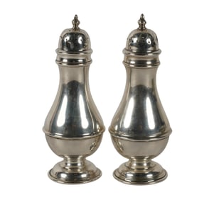 A Pair of Asprey Sterling Salt and Pepper Shakers