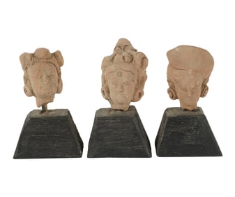 Three Pre-Columbian Style Busts