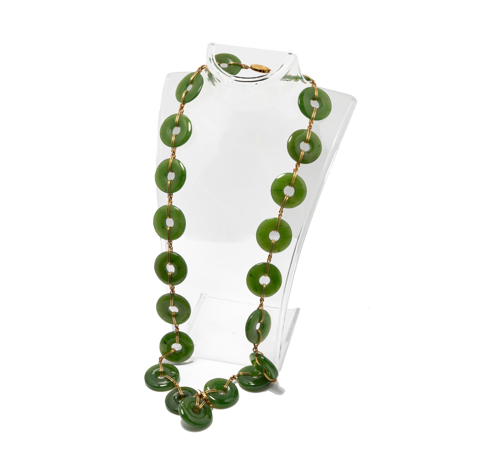 14 Karat Yellow Gold Jade Necklace (1 of 10)