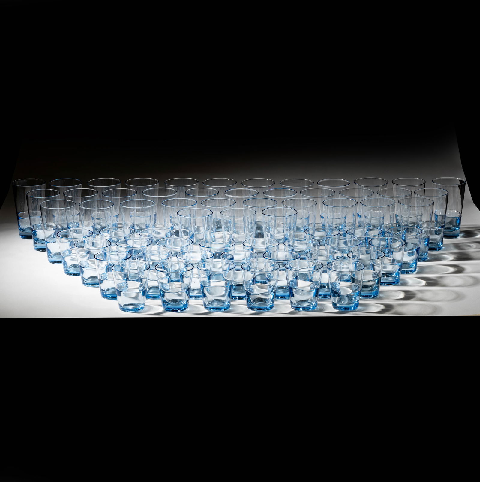 A Set of Sugahara Blue Glass Drinkware (1 of 15)