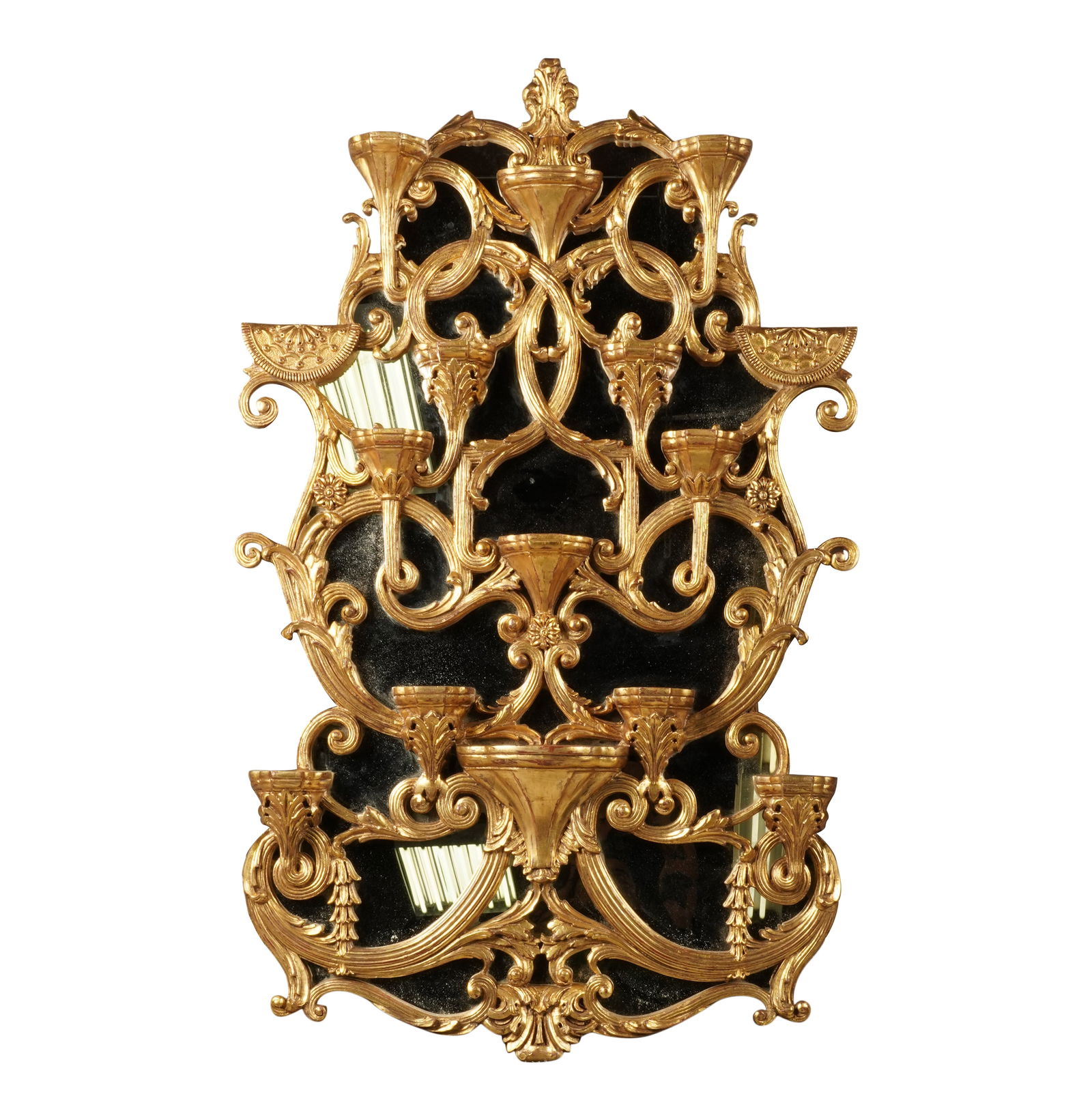 A Carved Giltwood Mirror-Back Wall Bracket (1 of 8)