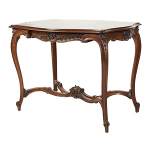 A Louis XV-Style Mahogany Center Table