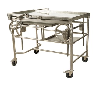 A Restoration Hardware Trolley Bar Cart