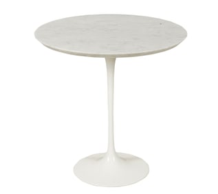 A Saarinen-Style Marble-Top Tulip Side Table