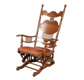 An American Oak Glider Chair