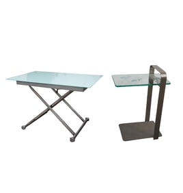 A Modernist Elevator Desk and Side Table