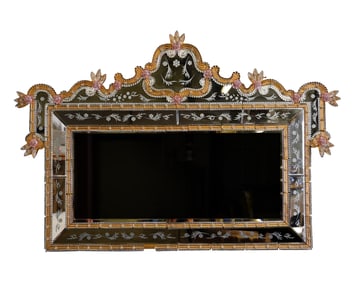 A Venetian Glass Wall Mirror