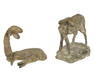 Razia Gershon, 1931-2021, Two Works (Goats)
