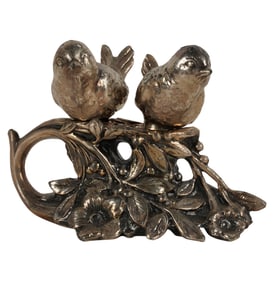 A Silverplate Bird-Form Salt and Pepper Shaker Set