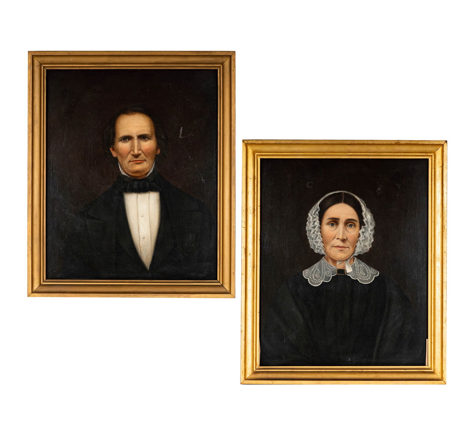 American School, 19th Century, Two Works (Companion Portraits) (1 of 14)