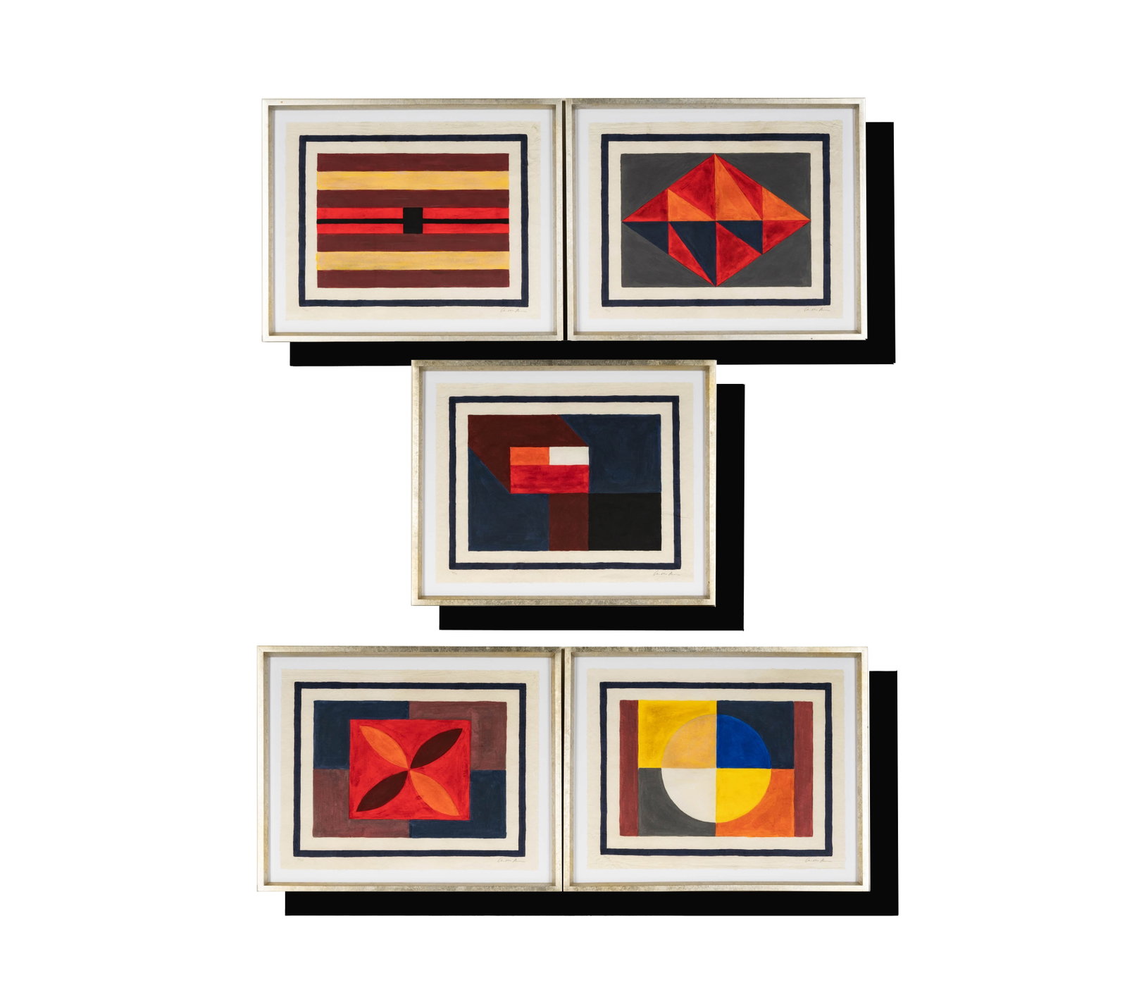 Charlotte Morgan (21st Century): Five Works (Abstracts): each ed. 34/75; signed and numbered in pencil; each with Trowbridge certificate Each frame: 18 1/2 x 23 in. (47 x 58.4 cm.) Notes: This item does not qualify for in-house shipping. Please see our pref