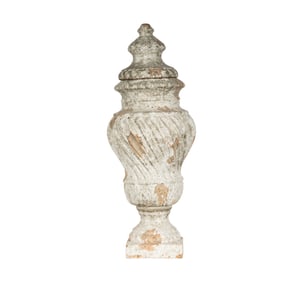 A Painted Terracotta Garden Urn