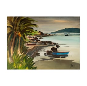 Milford Zornes, 1908-2008, Molokai Shore