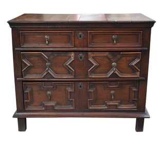 A Charles II Oak Chest of Drawers