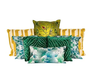 A Group of Jim Thompson Throw Pillows