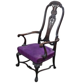 A Queen Anne Library Chair