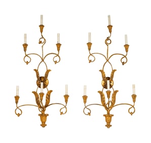 A Pair of Six-Light Sconces