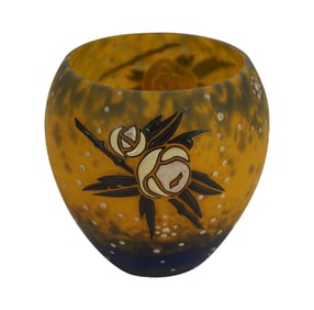 An Andre Delatte, Nancy Enameled Glass Vase