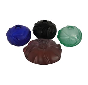 Four Lalique Colored Glass Table Articles