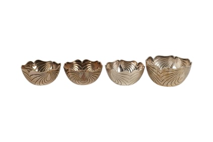 A Set of Four Turkish .900 Silver Bowls