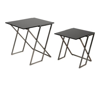 Two Modernist Nesting End Tables