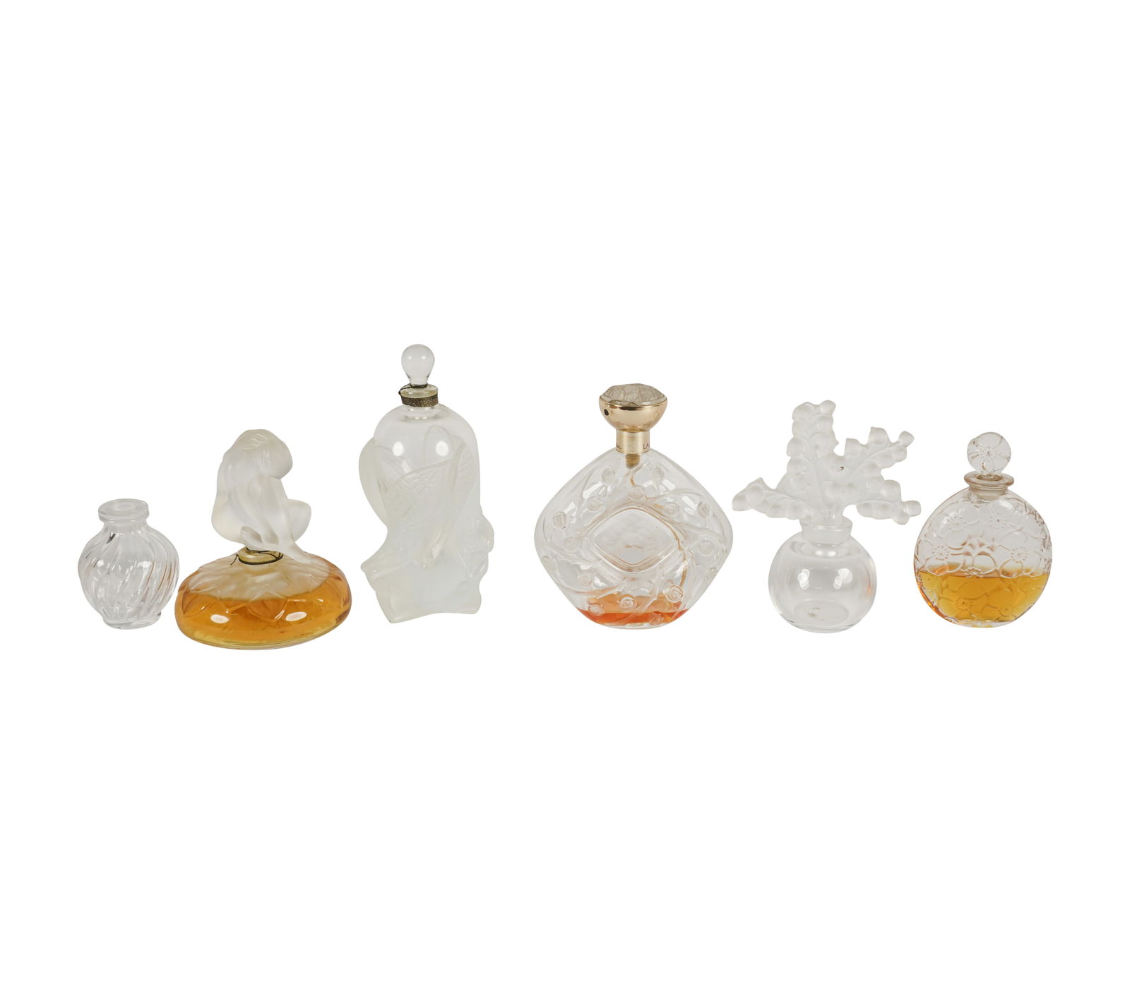 Six Lalique Glass Perfume Bottles (1 of 13)