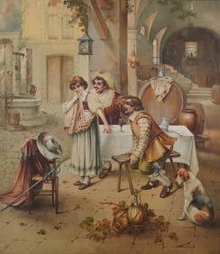 Italian School: Courtyard Scene