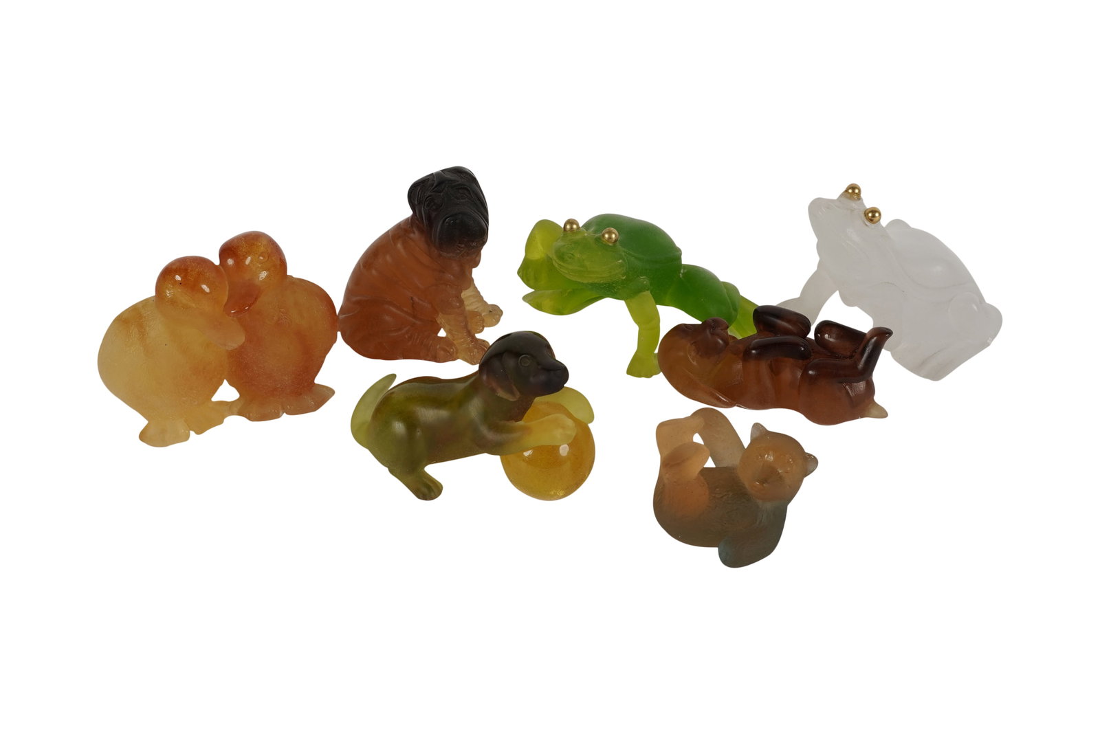 A Group of Daum Pate De Verre Figures (1 of 13)
