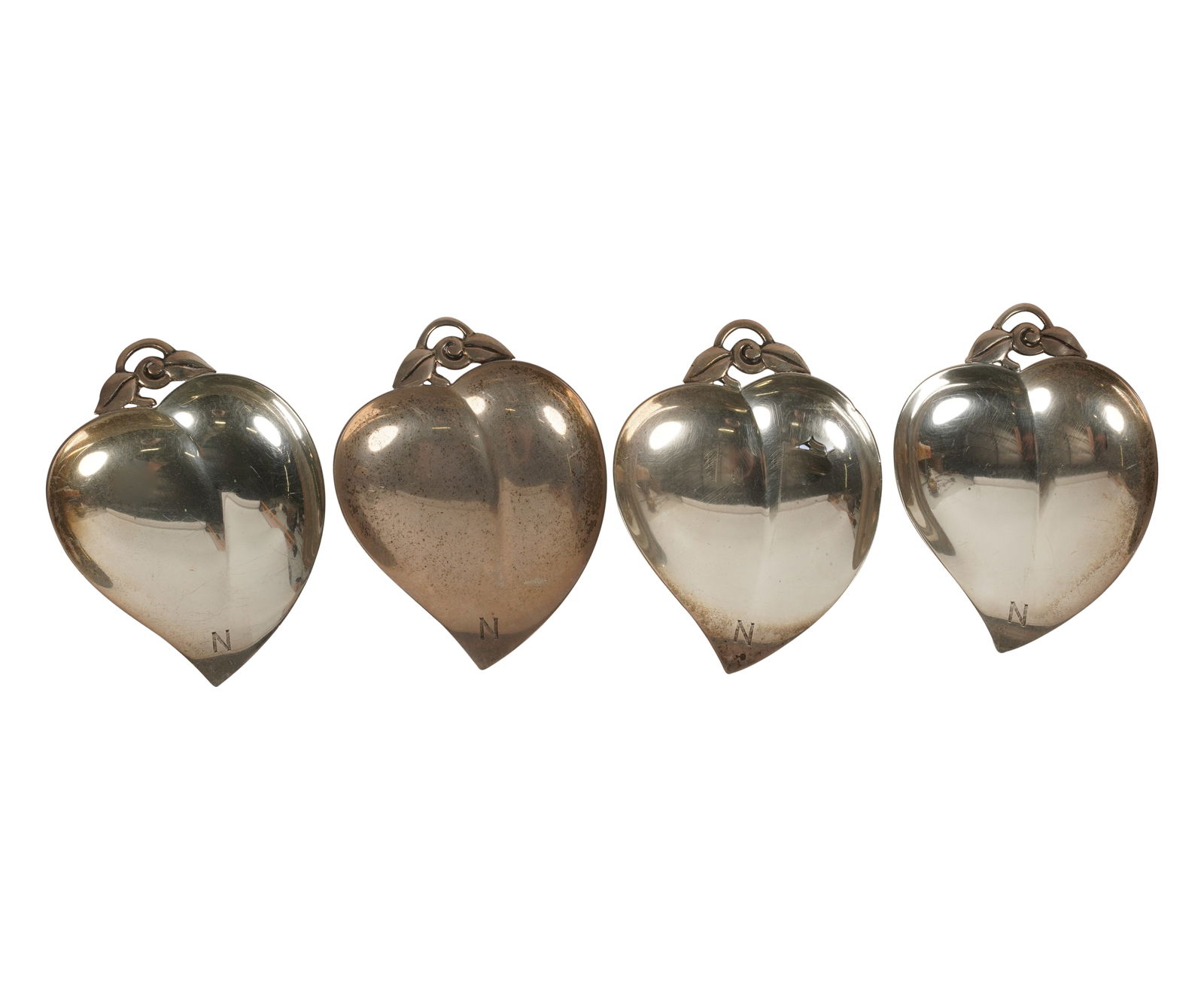 A Set of Four Tiffany and Co. Sterling Leaf-Form Nut Dishes (1 of 10)