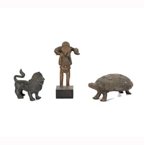 Three Small Metal Figures