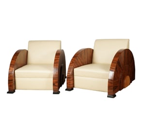 A Pair of Art Deco-Style Armchairs