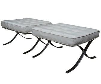 A Pair of Barcelona-Style Ottomans