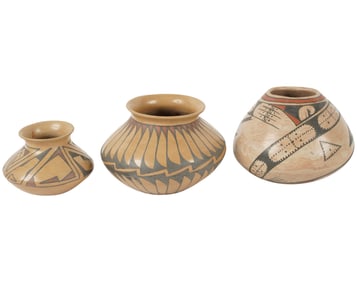 Three Mata Ortiz Pottery Jars
