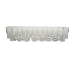 A Luigi Bormioli Glass Drinkware Set