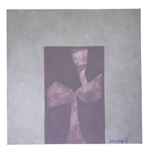 Lee Waisler, B.1939, Untitled (Abstract): Lee Waisler Los Angeles B.1939 Untitled (Abstract) mixed media on canvas 1981; signed and dated lower right, signed and dated again verso 72 x 72 in. (182.9 x 182.9 cm.) Notes: This item does not qual