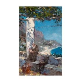 Constantin Alexandrovich Westchiloff, 1877-1945, View of Amalfi, Italy