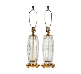 A Pair of Waterford Crystal Table Lamps