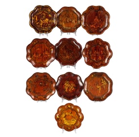 Ten Chinese Tea Trays