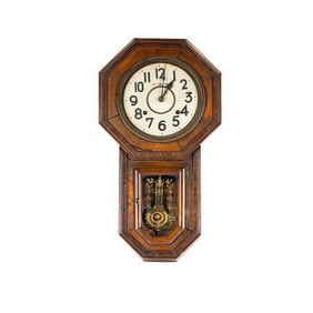 A Vintage Painted Wall Clock