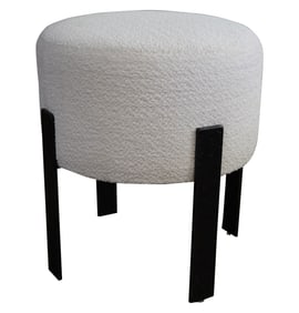 A Modernist Upholstered Round Stool