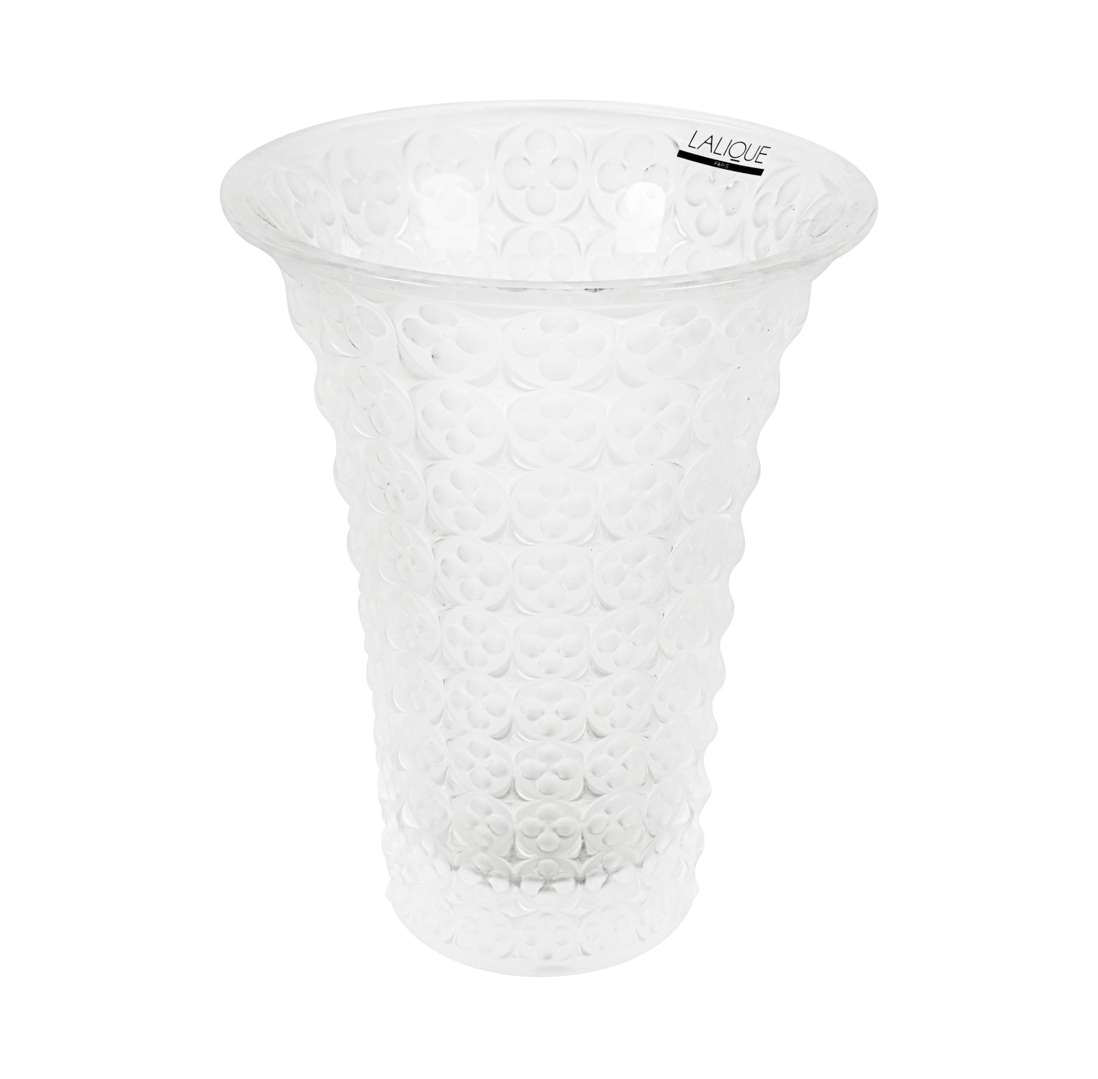 A Lalique Venezia Glass Vase: after 1945; signed "Lalique France" to underside and with clear adhesive label to body7 x 5 1/2 in. (17.8 x 14 cm.)Provenance: The Estate of Amalia Wechselmann, Beverly Hills