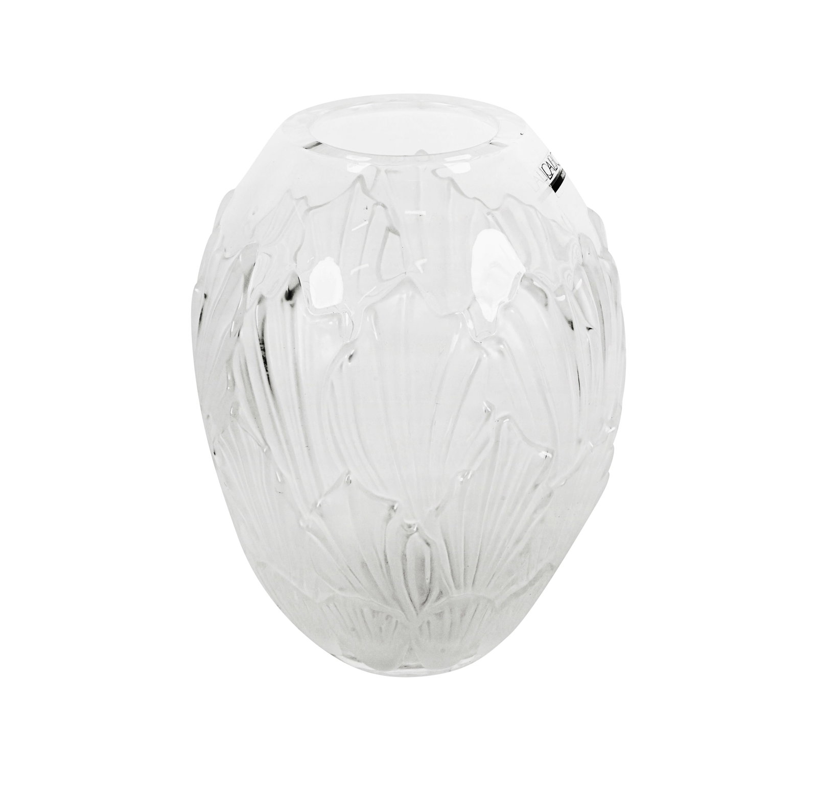 A Lalique Sandrift Glass Vase: after 1945; signed "Lalique France" to underside8 x 5 1/2 in. (20.3 x 14 cm.)Provenance: The Estate of Amalia Wechselmann, Beverly Hills