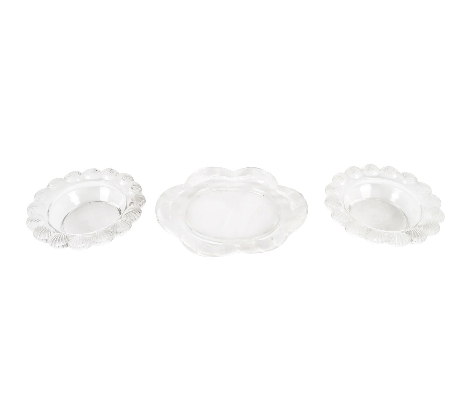 Two Lalique Glass Bowls and a Plate (1 of 9)