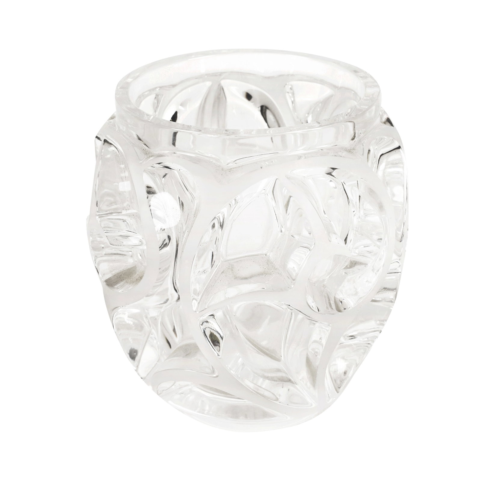 A Lalique Tourbillons Molded Glass Vase: after 1945; signed "Lalique France" to underside5 in. (12.7 cm.) highProvenance: The Estate of Amalia Wechselmann, Beverly Hills