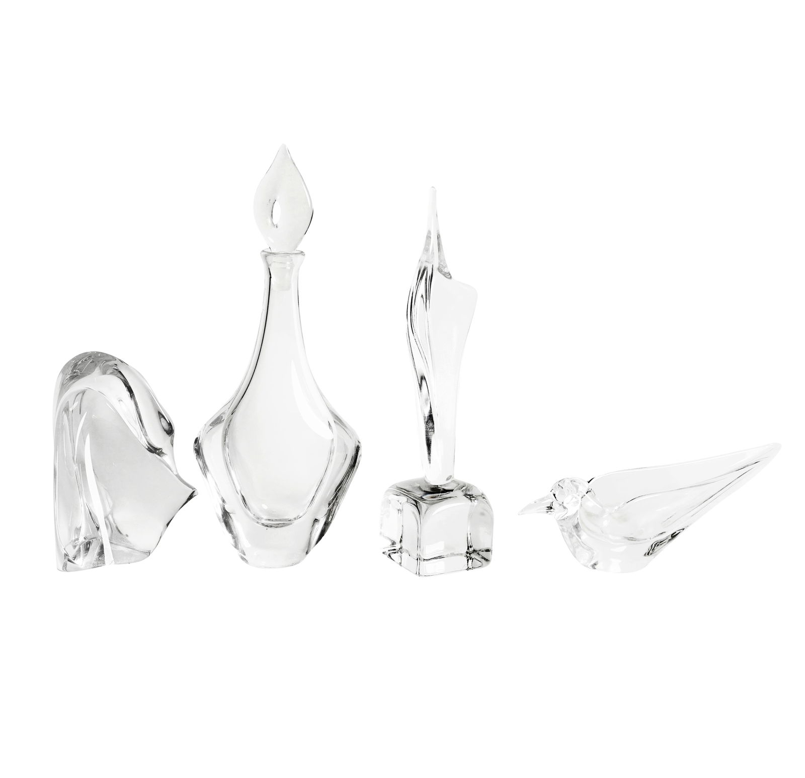 A Group of Daum Clear Glass Table Articles (1 of 15)