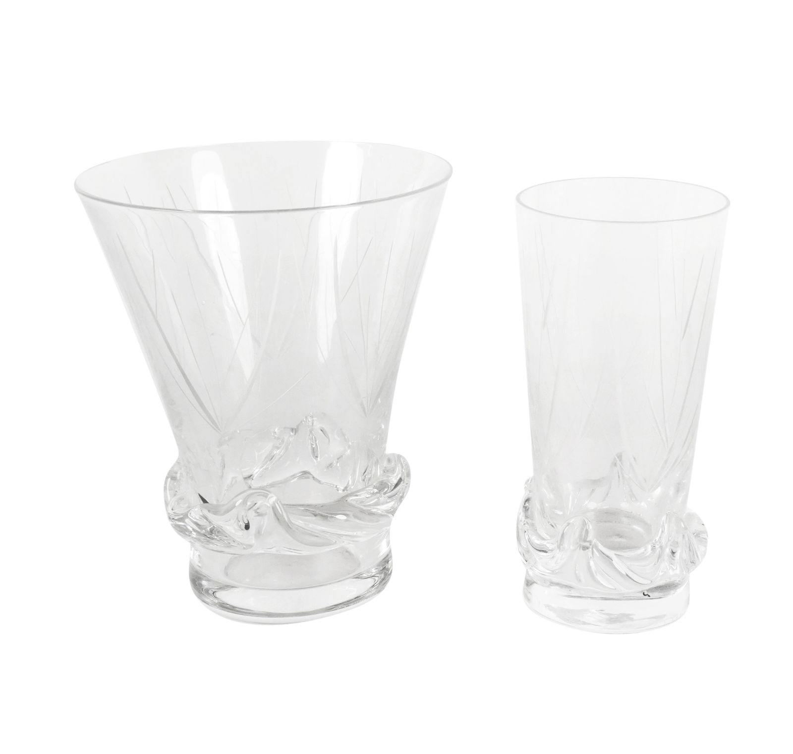 A Daum Sorcy Vase and Highball Glass (1 of 4)