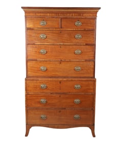 An American Cherry Wood Chest-on-Chest
