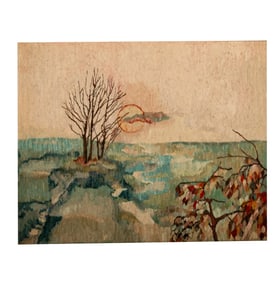 A Mid-Century Tapestry Landscape