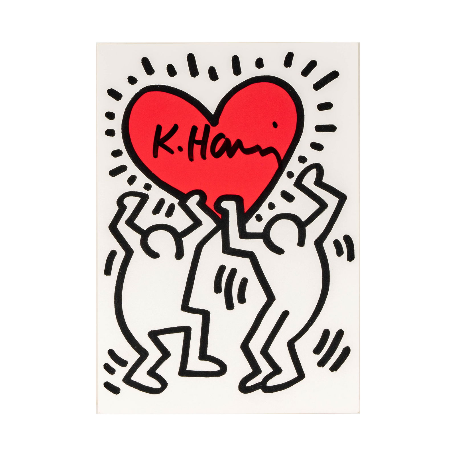 Keith Haring, American 1958-1990, Signed Postercard (1 of 8)