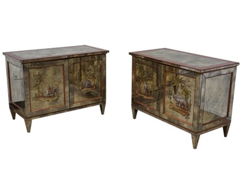 A Pair of Mirrored Cabinets